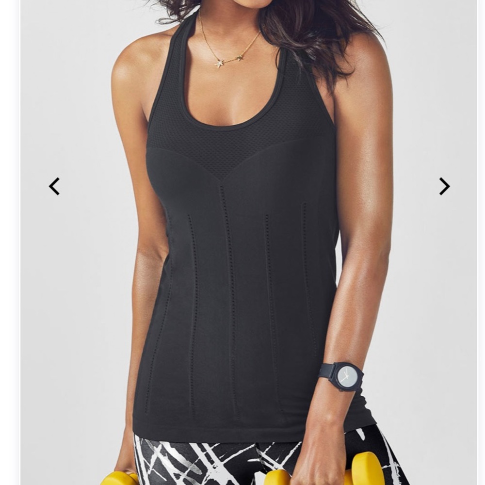 Fabletics Navy Seamless Racerback Tank